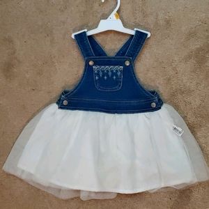 24M First Impressions Denim and Lace Jumper Dress